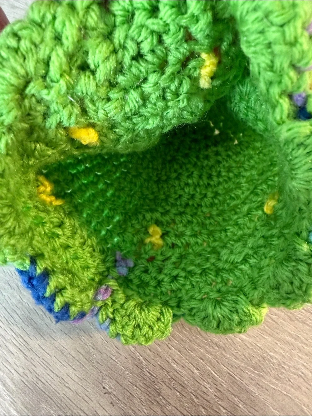 Bundle of 2 - Handmade Crochet Baby Hats Floral Colorful Cottagecore